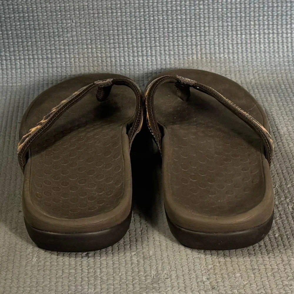 Vionic Women’s Tide‎ II Brown Leopard Print Arch Support Thong Sandals Size 8 - Picture 7 of 9
